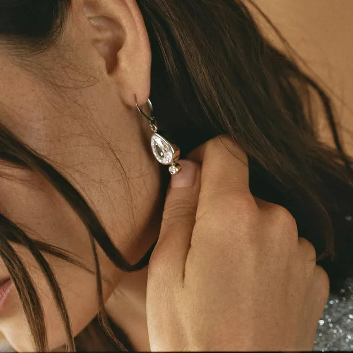 Crystal Drop Earrings Stainless Steel Silver Women Alex And Ani Wedding Engagement Crystal Drop Earrings Stainless Steel Silver Women Alex And Ani Wedding Engagement