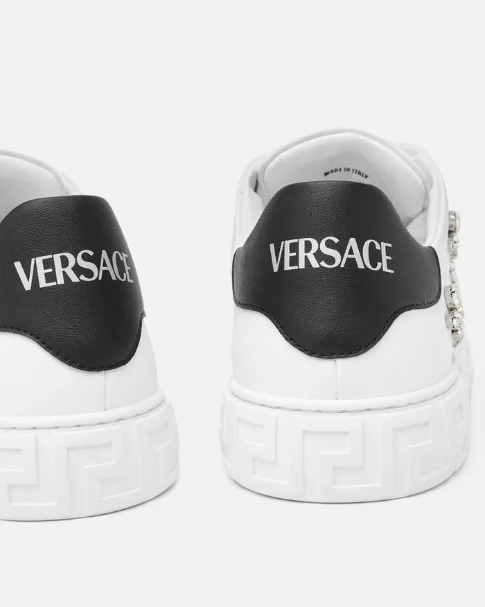 Crystal Greca Sneakers Blackwhite Women Versace Sneakers