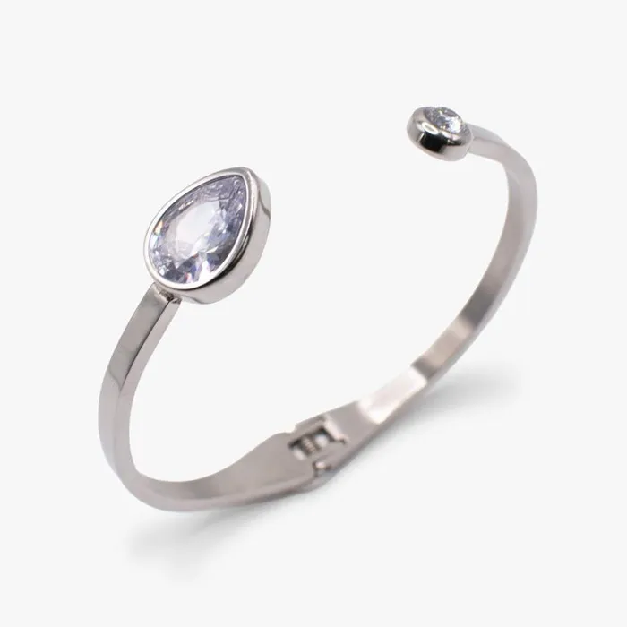 Crystal Hinge Cuff Bracelet Stainless Steel Silver Women Alex And Ani Anniversary Crystal Hinge Cuff Bracelet Stainless Steel Silver Women Alex And Ani Anniversary