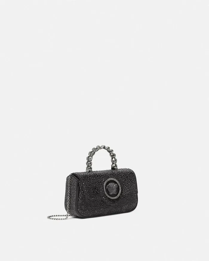Crystal La Medusa Mini Bag Black Women Versace Top Handle