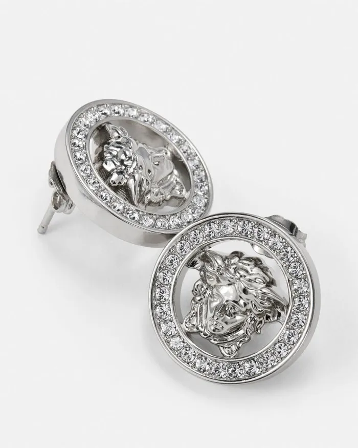 Crystal Medusa 03995 Earrings Silver Women Versace Earrings