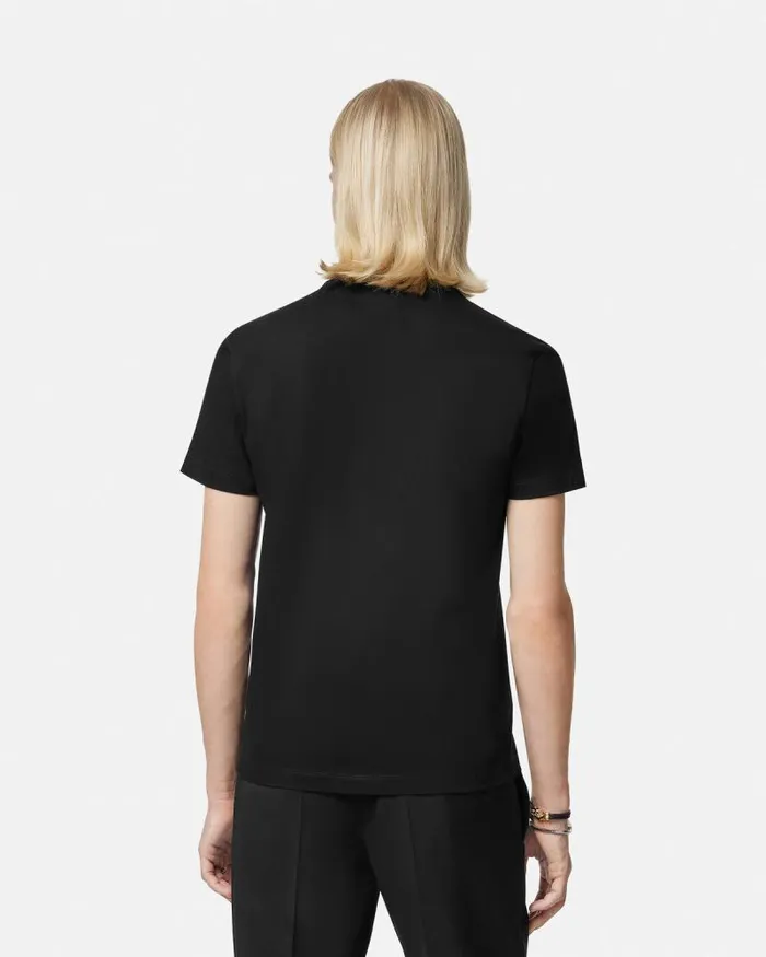 Crystal Medusa Milano TShirt Black Men Versace TShirts and Polos