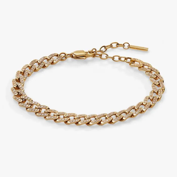 Crystal Pave Curb Chain Bracelet Stainless Steel Gold Women Alex And Ani Bracelets Crystal Pave Curb Chain Bracelet Stainless Steel Gold Women Alex And Ani Bracelets