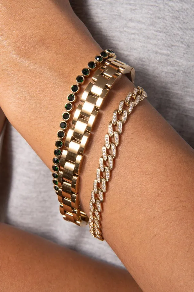 Crystal Pave Curb Chain Bracelet Stainless Steel Gold Women Alex And Ani Bracelets Crystal Pave Curb Chain Bracelet Stainless Steel Gold Women Alex And Ani Bracelets