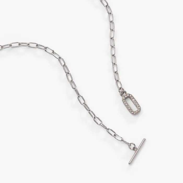 Crystal Pave Toggle Necklace Stainless Steel Silver Women Alex And Ani Necklaces Crystal Pave Toggle Necklace Stainless Steel Silver Women Alex And Ani Necklaces