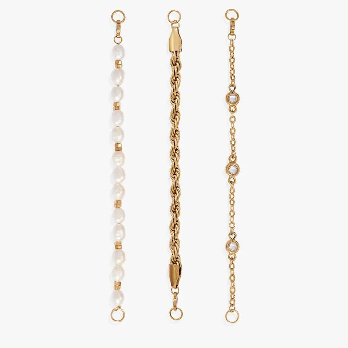 Crystal Pearl Stranded Bracelet Set Stainless Steel Gold Women Alex And Ani Anniversary Crystal Pearl Stranded Bracelet Set Stainless Steel Gold Women Alex And Ani Anniversary