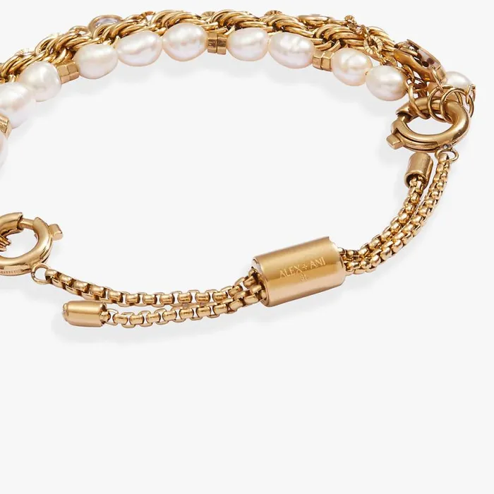 Crystal Pearl Stranded Bracelet Set Stainless Steel Gold Women Alex And Ani Anniversary Crystal Pearl Stranded Bracelet Set Stainless Steel Gold Women Alex And Ani Anniversary