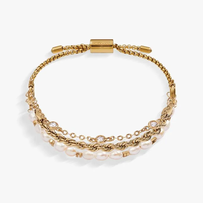 Crystal Pearl Stranded Bracelet Set Stainless Steel Gold Women Alex And Ani Anniversary Crystal Pearl Stranded Bracelet Set Stainless Steel Gold Women Alex And Ani Anniversary
