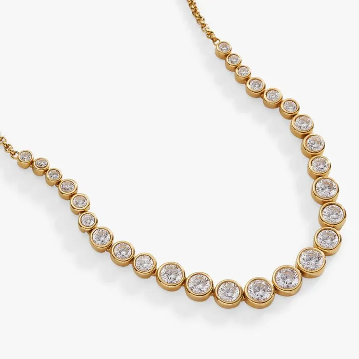 Crystal Tennis Necklace Stainless Steel Silver Women Alex And Ani Anniversary Crystal Tennis Necklace Stainless Steel Silver Women Alex And Ani Anniversary
