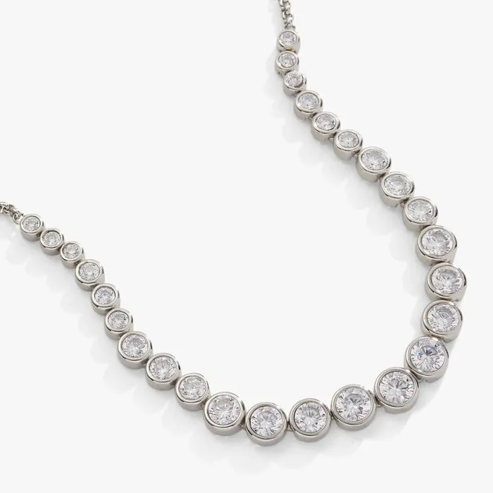Crystal Tennis Necklace Stainless Steel Silver Women Alex And Ani Easter Crystal Tennis Necklace Stainless Steel Silver Women Alex And Ani Easter