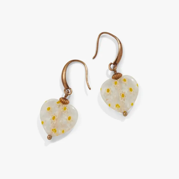 Daisy Heart Drop Earrings Rafaelian Gold Women Alex And Ani Flower
