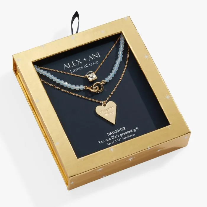 Daughter Layered Necklace Set Gold Women Alex And Ani Heart Daughter Layered Necklace Set Gold Women Alex And Ani Heart
