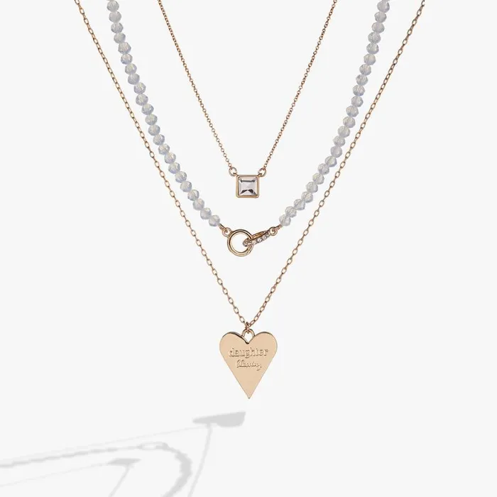 Daughter Layered Necklace Set Gold Women Alex And Ani Heart Daughter Layered Necklace Set Gold Women Alex And Ani Heart