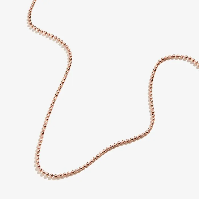 Delicate Ball Chain Necklace Rose Gold Women Alex And Ani Necklaces