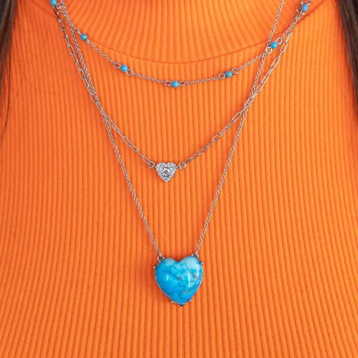 Delicate Heart Necklace Reconstituted Turquoise Silver Women Alex And Ani Necklaces Delicate Heart Necklace Reconstituted Turquoise Silver Women Alex And Ani Necklaces