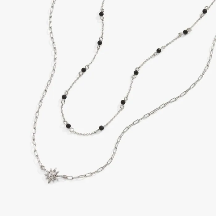 Delicate Star Necklace Reconstituted Onyx Silver Women Alex And Ani Halloween