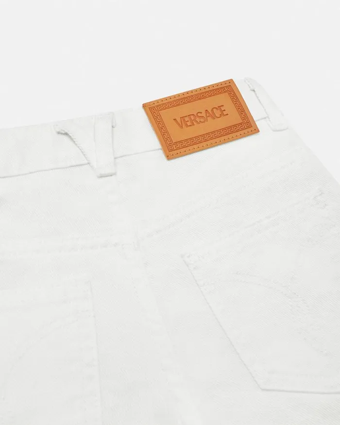 Denim Kids Bermuda Shorts White Children Versace Clothing