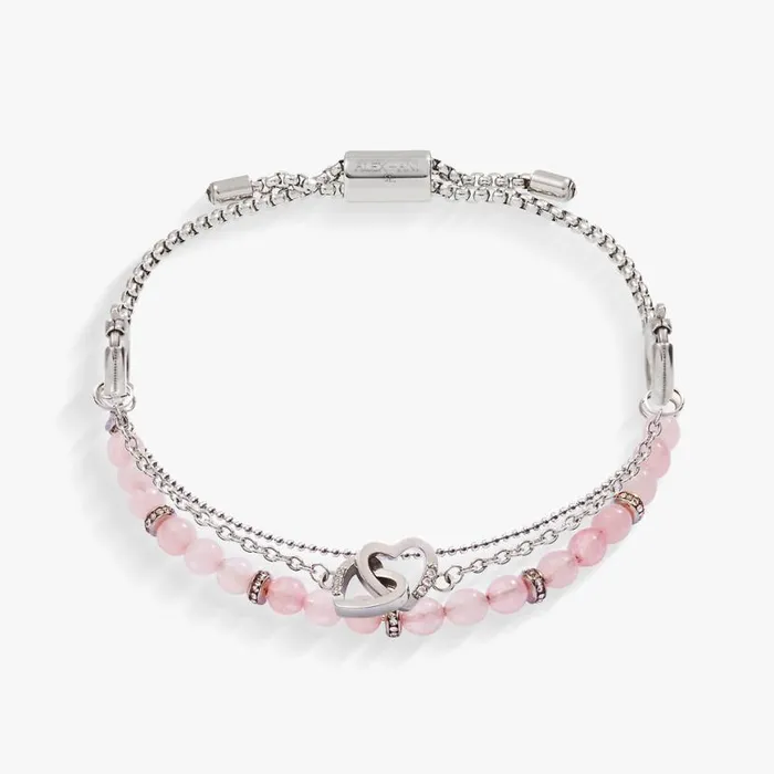 Devotion Stranded Bracelet Set Stainless Steel Silver Women Alex And Ani Heart