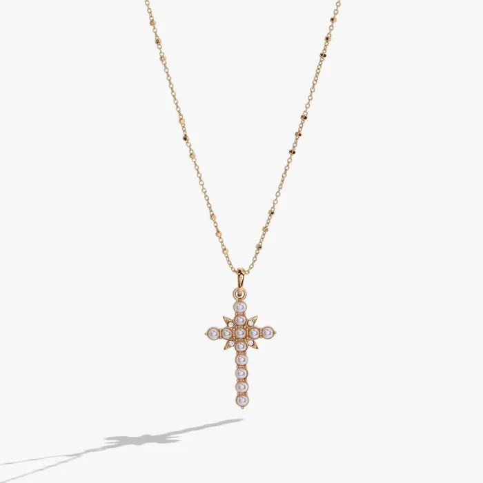 Divine Guides Cross Pendant Necklace Gold Women Alex And Ani Faith Hope
