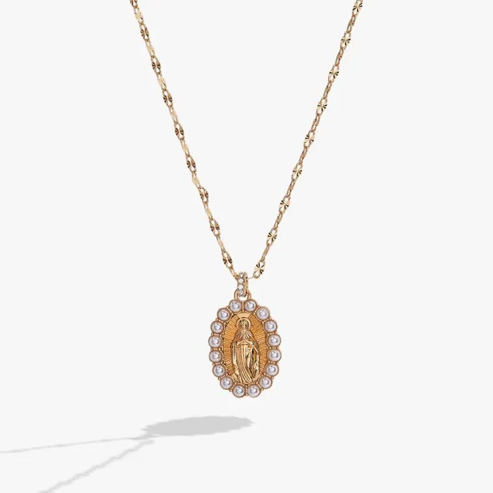 Divine Guides Mary Pendant Necklace Gold Women Alex And Ani Necklaces