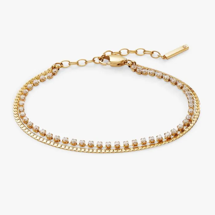 Double Strand Crystal Tennis Chain Bracelet Stainless Steel Gold Women Alex And Ani Bracelets Double Strand Crystal Tennis Chain Bracelet Stainless Steel Gold Women Alex And Ani Bracelets