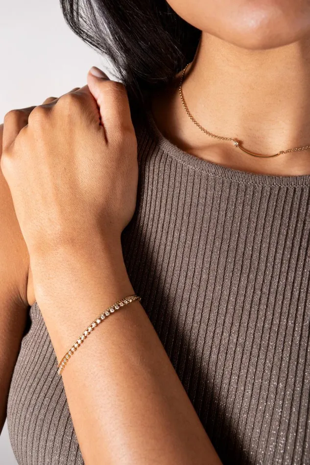 Double Strand Crystal Tennis Chain Bracelet Stainless Steel Gold Women Alex And Ani Bracelets Double Strand Crystal Tennis Chain Bracelet Stainless Steel Gold Women Alex And Ani Bracelets