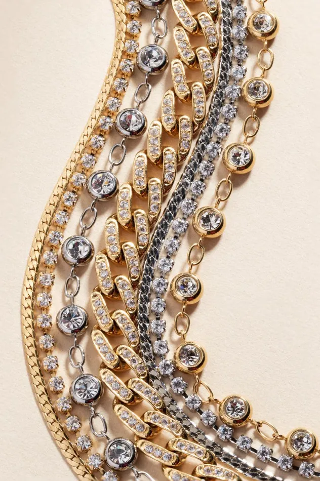 Double Strand Crystal Tennis Chain Bracelet Stainless Steel Gold Women Alex And Ani Bracelets Double Strand Crystal Tennis Chain Bracelet Stainless Steel Gold Women Alex And Ani Bracelets