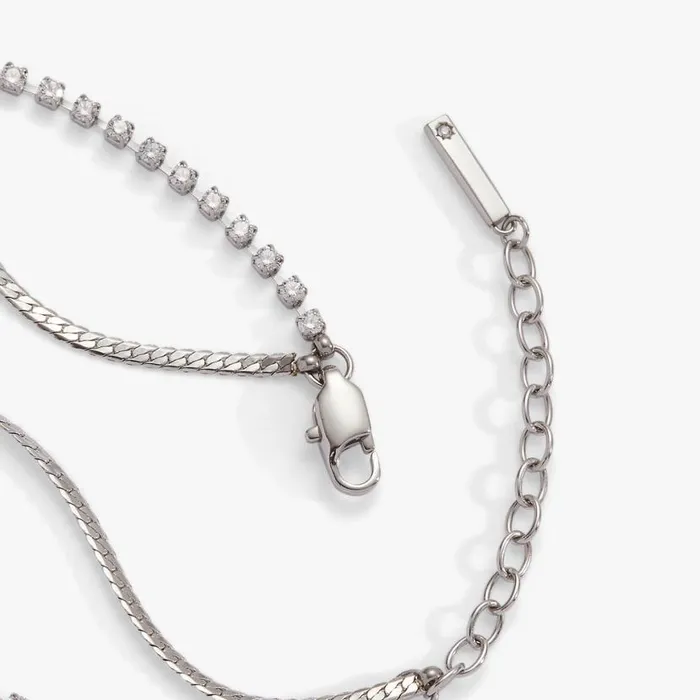 Double Strand Crystal Tennis Chain Bracelet Stainless Steel Gold Women Alex And Ani Bracelets Double Strand Crystal Tennis Chain Bracelet Stainless Steel Gold Women Alex And Ani Bracelets