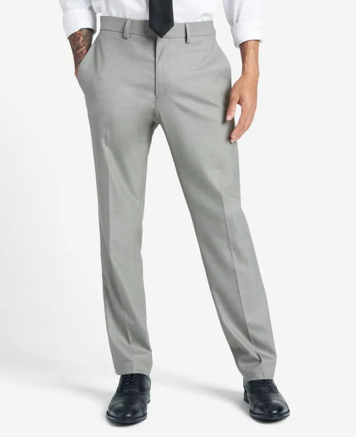 Dress Pants Men Kenneth Cole Premium Stretch Twill SlimFit Flex Waistband Dress Pant Lt Grey Dress Pants Men Kenneth Cole Premium Stretch Twill SlimFit Flex Waistband Dress Pant Lt Grey