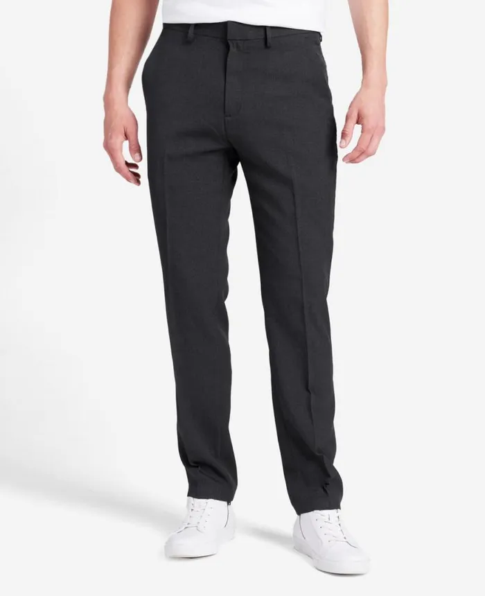 Dress Pants Men Kenneth Cole SlimFit Tic Weave Dress Pant Charcoal
