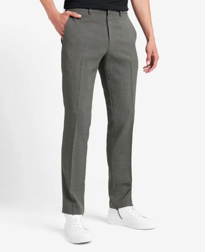 Dress Pants Men Kenneth Cole SlimFit Tic Weave Dress Pant Medium Grey