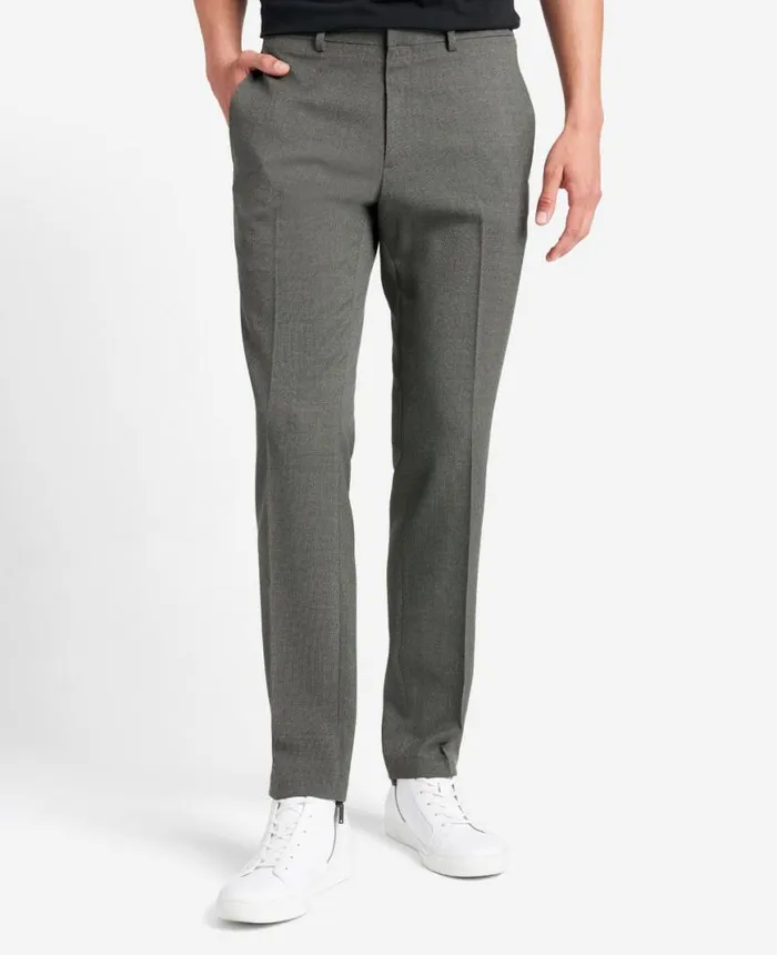 Dress Pants Men Kenneth Cole SlimFit Tic Weave Dress Pant Medium Grey