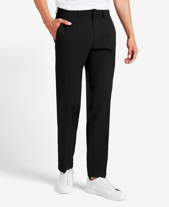 Dress Pants Men Kenneth Cole Stretch Micro Check ModernFit TECHNICOLE Dress Pant Black