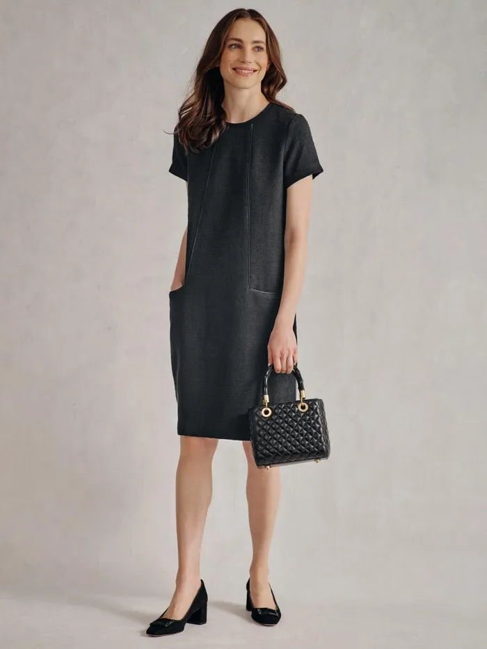 Dresses Women JMcLaughlin Ada Tweed Dress Black Dresses Women JMcLaughlin Ada Tweed Dress Black