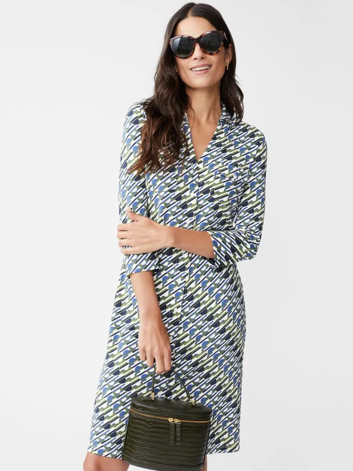 Dresses Women JMcLaughlin Brynn Dress In Nine Iron Olivenavy