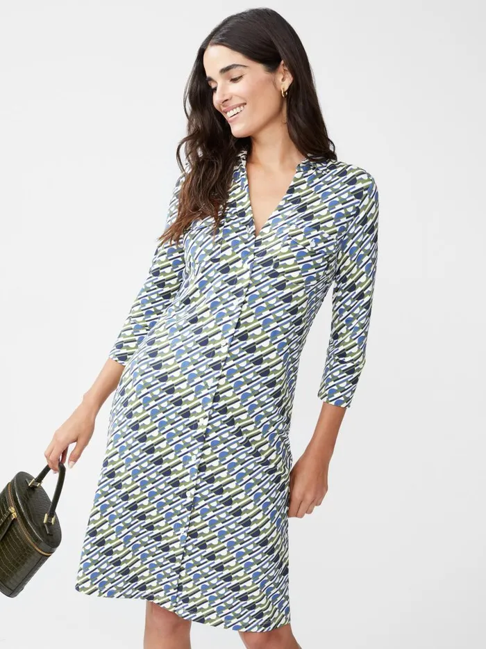 Dresses Women JMcLaughlin Brynn Dress In Nine Iron Olivenavy