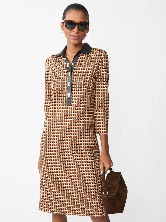 Dresses Women JMcLaughlin Falcon Dress In Marseilles Geo Tanbrownblack Dresses Women JMcLaughlin Falcon Dress In Marseilles Geo Tanbrownblack