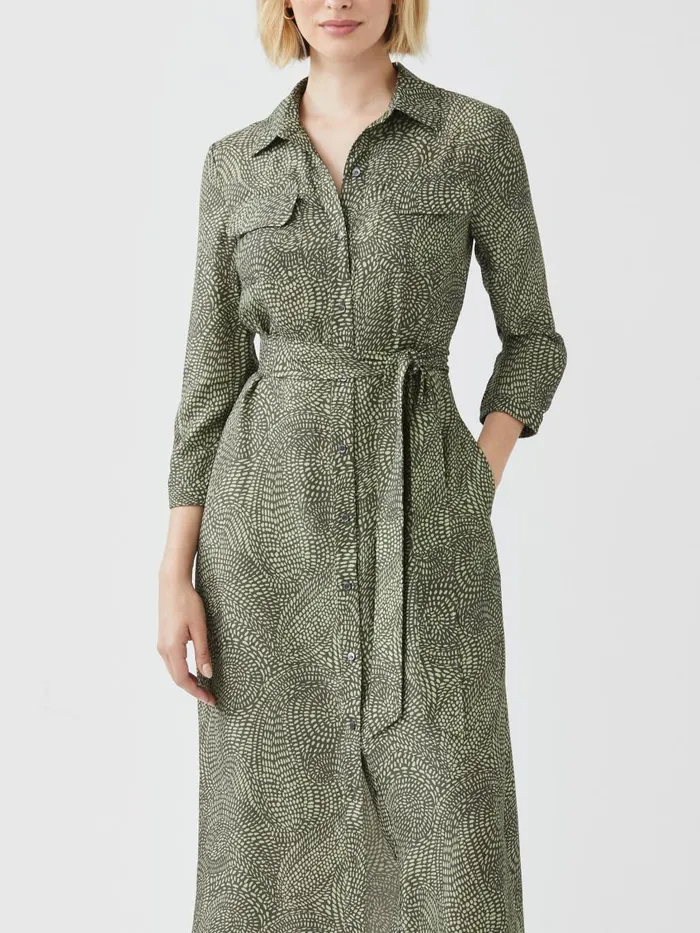 Dresses Women JMcLaughlin Freda Dress In Ink Dot Olivegreen Dresses Women JMcLaughlin Freda Dress In Ink Dot Olivegreen