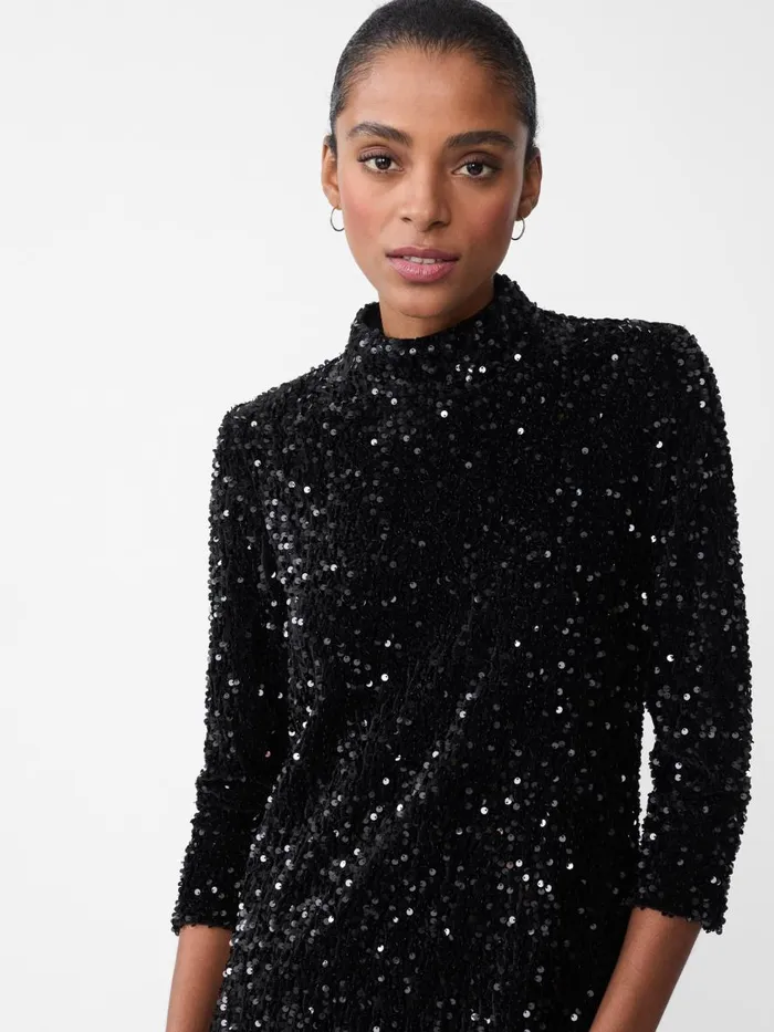 Dresses Women JMcLaughlin Leeza Sequin Dress Black Dresses Women JMcLaughlin Leeza Sequin Dress Black