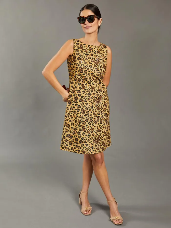 Dresses Women JMcLaughlin Lizzi Dress In Leopard RSVP X Steven Stolman Tanblack