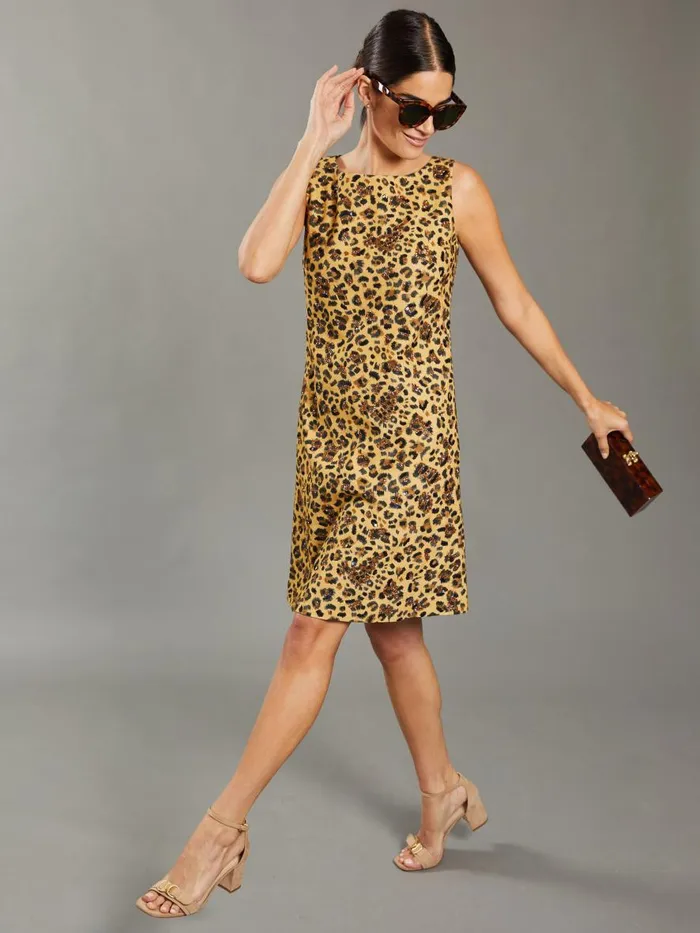 Dresses Women JMcLaughlin Lizzi Dress In Leopard RSVP X Steven Stolman Tanblack