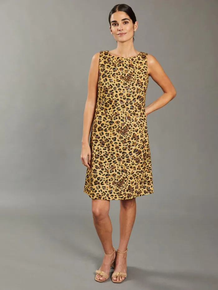 Dresses Women JMcLaughlin Lizzi Dress In Leopard RSVP X Steven Stolman Tanblack