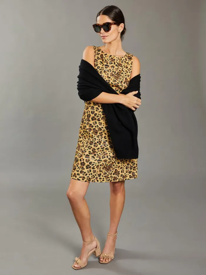 Dresses Women JMcLaughlin Lizzi Dress In Leopard RSVP X Steven Stolman Tanblack