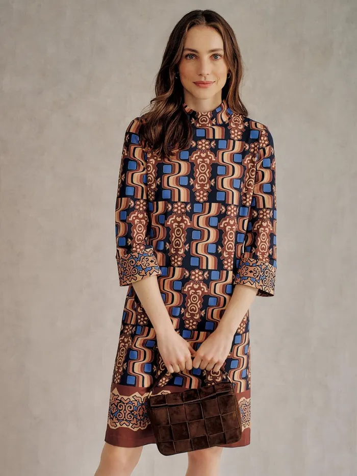 Dresses Women JMcLaughlin Zelda Dress In Neo Managua Brownblue