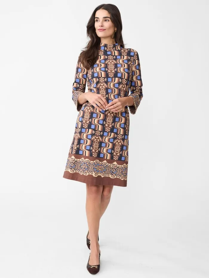 Dresses Women JMcLaughlin Zelda Dress In Neo Managua Brownblue Dresses Women JMcLaughlin Zelda Dress In Neo Managua Brownblue