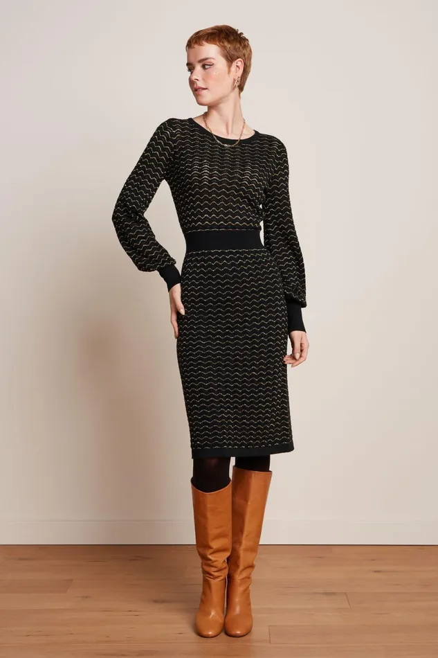 Dresses Women King Louie Bell Dress Pacific Black 8211 Pacific