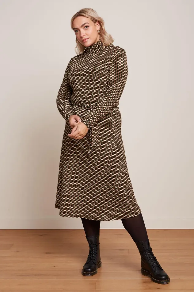 Dresses Women King Louie Betsy Rollneck Dress Lockett Black 8211 Lockett