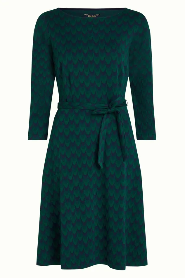 Dresses Women King Louie Betty Dress Duffy Jacquard Evening Blue 8211 Duffy