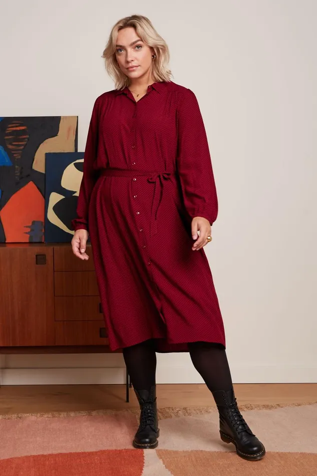 Dresses Women King Louie Carina Dress Piper Cabernet Red 8211 Piper