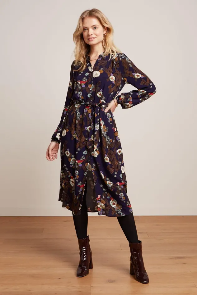 Dresses Women King Louie Carina Dress Rising Evening Blue 8211 Rising